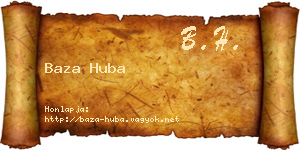 Baza Huba névjegykártya